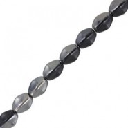 Czech Pinch beads kralen 5x3mm Jet chrome 23980/27401